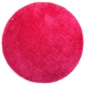 Hochflor-Teppich TOM TAILOR HOME Soft Teppiche Gr. Ø 140 cm, 35 mm, 1 St., pink Esszimmerteppiche