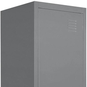 Hochschrank ANDAS Jensjorg Schränke Gr. B/H/T: 38 cm x 180 cm x 38 cm, 1 St., grau Hochschrank aus Metall, 2 x Einlegeböden hinter der Tür, Höhe 180 cm