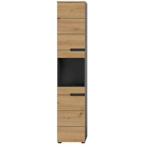 Hochschrank Canower See   ¦ grau ¦ Maße (cm): B: 38 H: 193