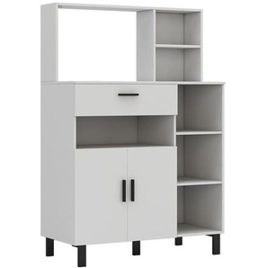 Hochschrank Emanuel, Weiß, 90 cm, Vicco