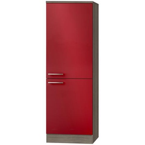 Hochschrank für Einbaukühlschrank  Monza | rot | 60 cm | 174,4 cm | 58 cm |