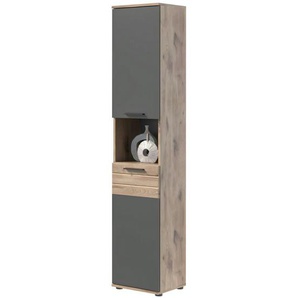 Hochschrank  Massower See ¦ grau ¦ Maße (cm): B: 37 H: 190