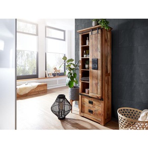 Hochschrank II 70 x 195 x 35cm Braun