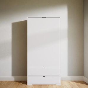 Hochschrank Hellgrau - Moderner Schrank: Schubladen in Hellgrau & Türen in Hellgrau - Hochwertige Materialien - 77 x 158 x 34 cm, konfigurierbar