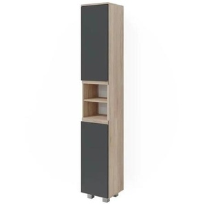 Hochschrank - holzfarben - Materialmix - 30 cm - 190 cm | Möbel Kraft