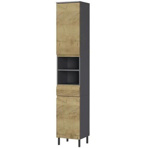 Hochschrank - holzfarben - Materialmix - 34 cm - 190 cm - cm 34,0 | Möbel Kraft