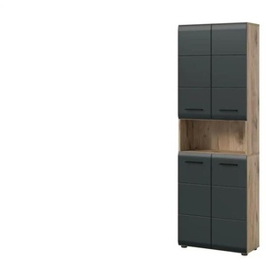 Hochschrank - holzfarben - Materialmix - 60 cm - 185 cm | Möbel Kraft