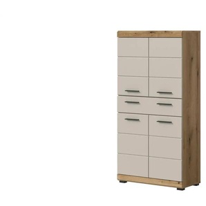Hochschrank - holzfarben - Materialmix - 74 cm - 141 cm | Möbel Kraft