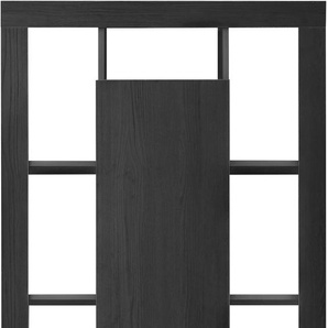 Hochschrank INOSIGN Rimini Schränke Gr. B/H/T: 95 cm x 217 cm x 42 cm, 1 St., Komplettausführung, schwarz (schwarz melamin holzstruktur) Hochschrank Breite 95 cm