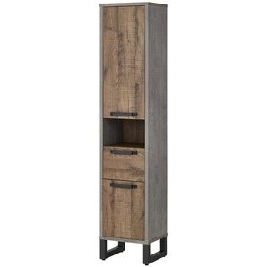 Hochschrank  Luganer See ¦ holzfarben ¦ Maße (cm): B: 40 H: 190 T: 35.0