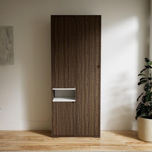 Hochschrank Nussbaum - Moderner Schrank: Türen in Nussbaum - Hochwertige Materialien - 79 x 196 x 34 cm, Selbst zusammenstellen