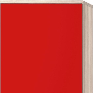 Hochschrank OPTIFIT Faro Schränke Gr. B/H/T: 60 cm x 174,4 cm x 57,1 cm, 2 St., rot (rot glanz) Optifit mit Metallgriff, Breite 60 cm