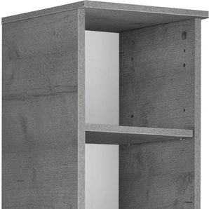 Hochschrank SCHILDMEYER Mobes Schränke Gr. B/H/T: 30,3 cm x 193,7 cm x 32,6 cm, 1 St., weiß (steingrau, weiß) Bad-Hochschränke Hochschrank Schränke BreiteHöhe: 30,3193,7 cm, Tür beidseitig montierbar, Regalfächer
