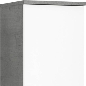 Hochschrank SCHILDMEYER Mobes Schränke Gr. B/H/T: 30,3 cm x 193,7 cm x 32,6 cm, 2 St., weiß (steingrau, weiß) Bad-Hochschränke Hochschrank Schränke BreiteHöhe: 30,3193,7 cm, Türen beidseitig montierbar, Regalfächer