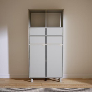 Hochschrank Taupe - Moderner Schrank: Schubladen in Taupe & Türen in Taupe - Hochwertige Materialien - 79 x 168 x 34 cm, konfigurierbar