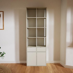 Hochschrank Taupe - Moderner Schrank: Schubladen in Taupe & Türen in Taupe - Hochwertige Materialien - 79 x 233 x 34 cm, konfigurierbar
