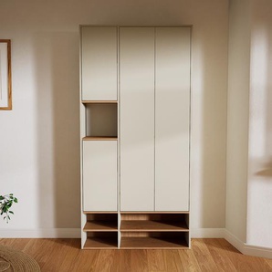 Hochschrank Taupe - Moderner Schrank: Türen in Taupe - Hochwertige Materialien - 115 x 233 x 34 cm, Selbst zusammenstellen