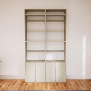 Hochschrank Taupe - Moderner Schrank: Türen in Taupe - Hochwertige Materialien - 151 x 272 x 34 cm, Selbst zusammenstellen