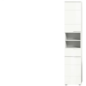 Hochschrank - weiß - Materialmix - 38 cm - 193 cm | Möbel Kraft