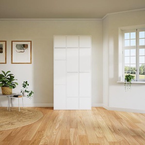 Hochschrank Weiß - Moderner Schrank: Türen in Weiß - Hochwertige Materialien - 118 x 233 x 47 cm, Selbst zusammenstellen