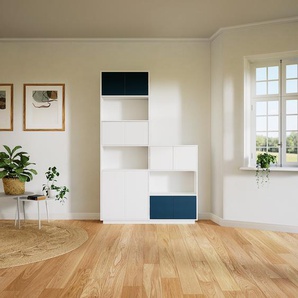 Hochschrank Weiß - Moderner Schrank: Türen in Weiß - Hochwertige Materialien - 151 x 238 x 34 cm, Selbst zusammenstellen