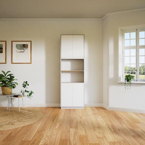 Hochschrank Weiß - Moderner Schrank: Türen in Weiß - Hochwertige Materialien - 77 x 238 x 34 cm, Selbst zusammenstellen