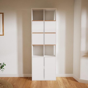 Hochschrank Weiß - Moderner Schrank: Türen in Weiß - Hochwertige Materialien - 79 x 233 x 34 cm, Selbst zusammenstellen