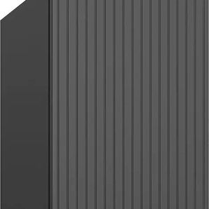 Hochschrank WELLTIME G-Line Schränke Gr. B/H/T: 35 cm x 160 cm x 35 cm, 1 St., Komplettausführung, grau (graphite) Bad-Hochschränke mit Rillentür, Chromgriff, Soft-Close-Funktion