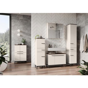Hochschrank Yonkers 34 x 190 x 34cm Beige/Kaschmir