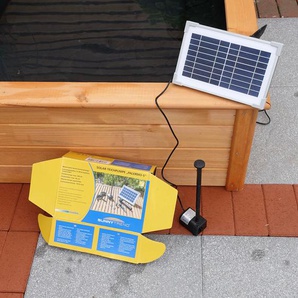 Hochteich PROMADINO Hochteiche braun Teichbecken inkl. Solarpumpe