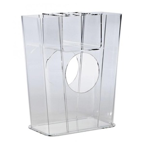 Hochwertiger Acryl-Glas Schirmständer, klar, 41 x 19 cm, H 50 cm, Acryl-Glas-Stärke 5 mm