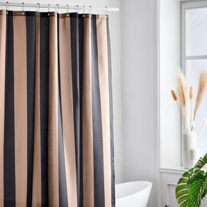 Hochwertiger Textil-Duschvorhang - braun -