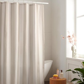 Hochwertiger Textil-Duschvorhang - weiß -