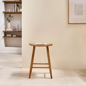 Hocker aus massivem Teakholz 65 cm