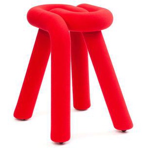 Hocker Bold textil rot / Gepolstert - Moustache - Rot