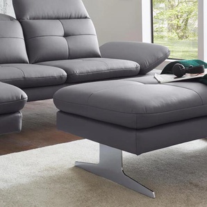 Hocker EXXPO - SOFA FASHION Dana Gr. B/H/T: 132 cm x 43 cm x 72 cm, Luxus-Kunstleder, Hocker, grau (delphin) Sitzhocker Hocker