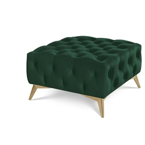 S-STYLE Hocker Wilhelm - grün - Materialmix - 80 cm - 45 cm | Möbel Kraft