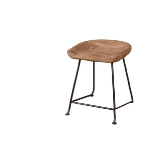 Hocker - holzfarben - Materialmix - 42 cm - 48 cm | Möbel Kraft