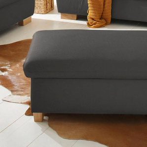 Hocker HOME AFFAIRE Bergamo, braun (dunkelbraun), B:110cm H:44cm T:81cm, Luxus-Kunstleder, Struktur weich (100% Polyester), Chenille 100% Polyester, Struktur fein ( 100% Polyester), Hocker, mit Stauraum