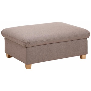 Hocker HOME AFFAIRE Bergamo, grau (taupe), B:110cm H:44cm T:81cm, Luxus-Kunstleder, Struktur weich (100% Polyester), Chenille 100% Polyester, Struktur fein ( 100% Polyester), Hocker, mit Stauraum