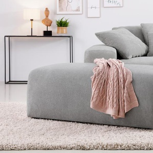 Hocker HOME AFFAIRE Riveo Gr. B/H/T: 121 cm x 46 cm x 67 cm, Struktur Chenille, grau Sitzhocker mit Boxspringfederung, auch in Cord-Bezug