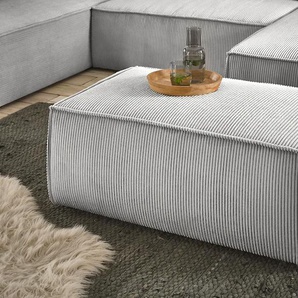 Hocker HOME AFFAIRE SHERWOOD, grau (hellgrau), B:102cm H:42cm T:69cm, Hocker, passend zur Polster-Serie SHERWOOD