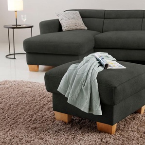 Hocker HOME AFFAIRE Steve Gr. H: 45 cm, Aqua Clean Supreme, grau (dunkelgrau) Sitzhocker passend zur Serie Steve, leichten Reinigung mit Wasser