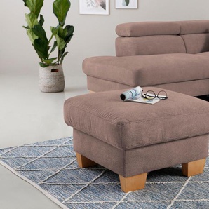 Hocker HOME AFFAIRE Steve Gr. H: 45 cm, Struktur weich, grau (taupe) Sitzhocker passend zur Serie Steve, leichten Reinigung mit Wasser
