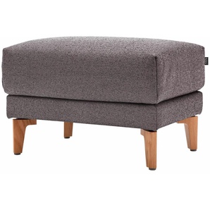 Hocker HÜLSTA SOFA hs.450 Gr. B/H/T: 63 cm x 45 cm x 48 cm, Chenille COCO, lila (purpurviolett, steingrau 044, 69) hülsta sofa