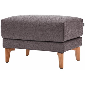 Hocker HÜLSTA SOFA hs.450 Gr. B/H/T: 63 cm x 45 cm x 48 cm, Chenille COCO, lila (purpurviolett, steingrau 044, 69) hülsta sofa Füße aus Massivholz