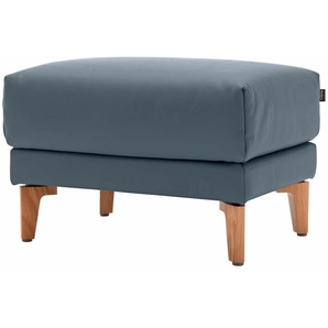 Hocker HÜLSTA SOFA hs.450 Gr. B/H/T: 63 cm x 45 cm x 48 cm, Leder OSKAR, blau (blaugrau 534, 73) hülsta sofa