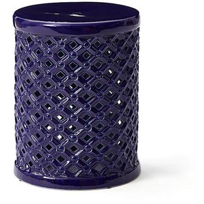 Hocker Lian Keramik, dunkelblau, 45 cm