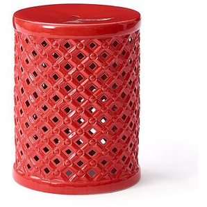 Hocker Lian Keramik, rot, 45 cm