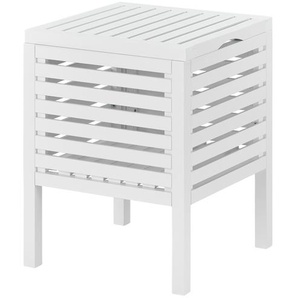 Hocker mit Stauraum - weiß - Materialmix - 37 cm - 50 cm - 37 cm | Möbel Kraft